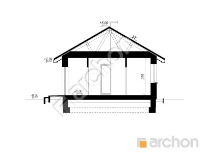 Проект дома ARCHON+ Дом в коручках 7 ВИЭ Розріз будинку