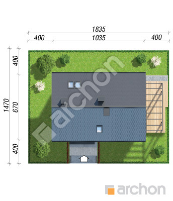 Проєкт будинку ARCHON+ Будинок в азаліях 3 Ситуація