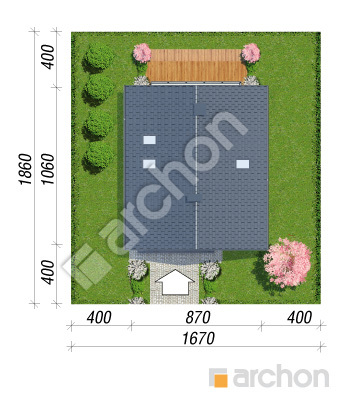 Проєкт будинку ARCHON+ Будинок у топазах Ситуація