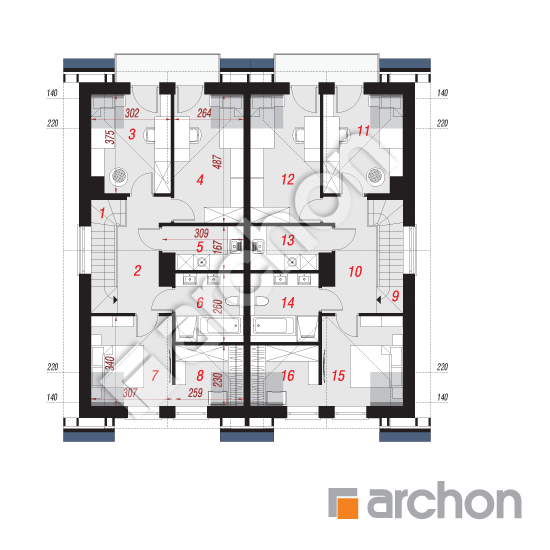 Проект будинку ARCHON+ Будинок під гінко 21 (ГР2) План мансандри