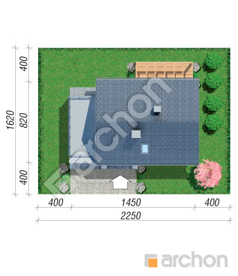 Проект дома ARCHON+ Дом в хлорофитуме 12 (Г) Ситуація