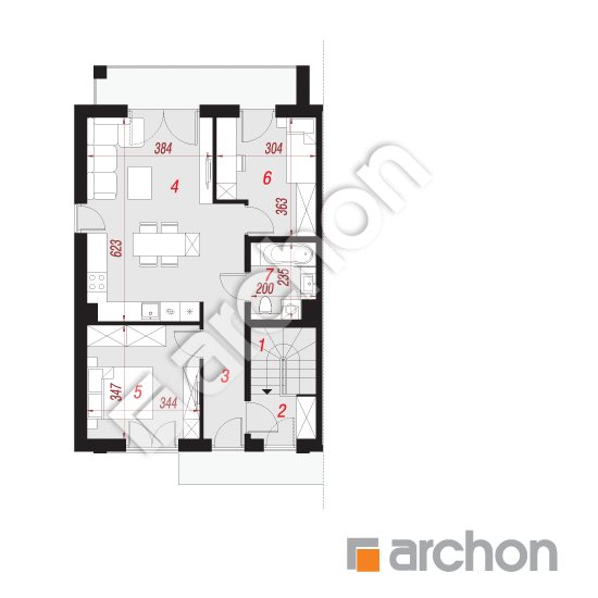 Проект будинку ARCHON+ Будинок при тракті 2 (Р2ВА) План мансандри
