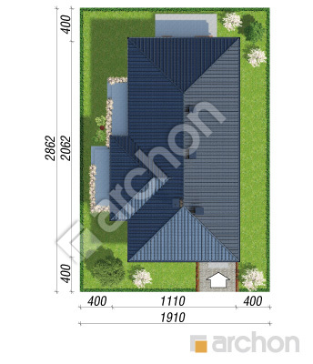 Проект дома ARCHON+ Дом в амаранте 5 Ситуація
