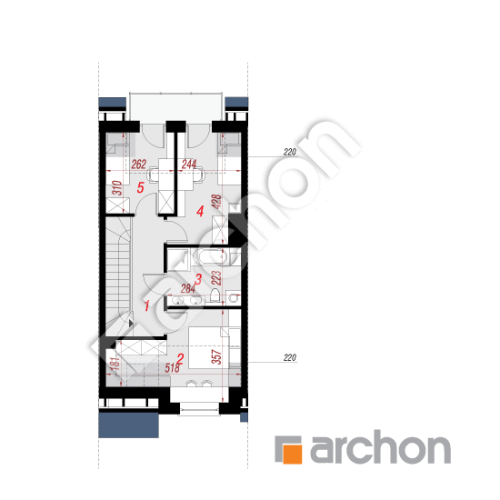 Проект будинку ARCHON+ Будинок під гінко 10 (С) План мансандри