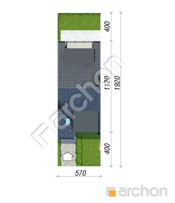 Проект дома ARCHON+ Дом под гинко 10 (С) Ситуація