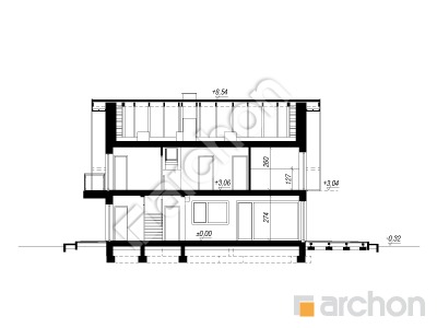 Проект дома ARCHON+ Дом в брабрантах Розріз будинку