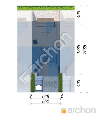 Проект дома ARCHON+ Дом под гинко 16 (ГСА) Ситуація