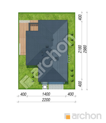 Проект дома ARCHON+ Дом в нигеллах 4 (Г2) Ситуація