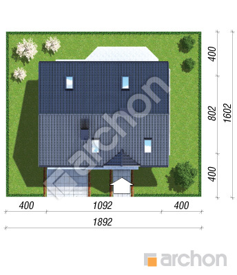 Проєкт будинку ARCHON+ Будинок в брусниці 2 вер.2 Ситуація