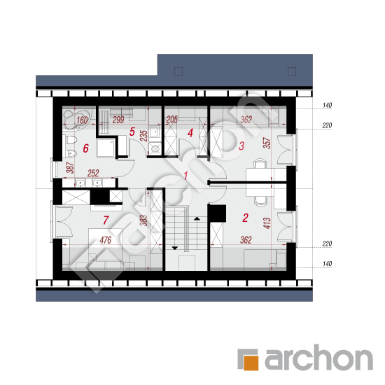 Проект будинку ARCHON+ Будинок в малинівці 4 План мансандри