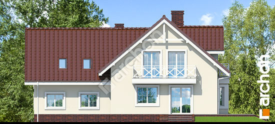 Дворовой фасад Дом в рододендронах 5 (Г2П) вер.2