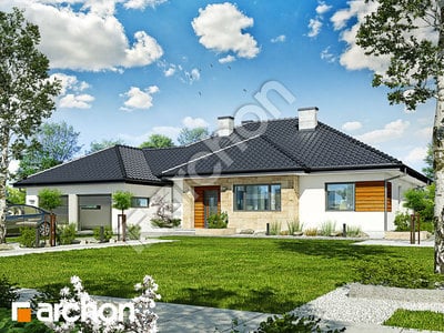 Проект дома ARCHON+ Дом в акебиях 2 вер.2 