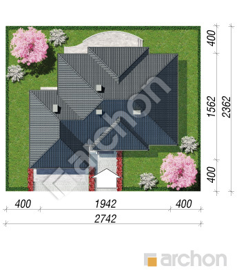 Проект дома ARCHON+ Дом в акебиях 2 вер.2 Ситуація