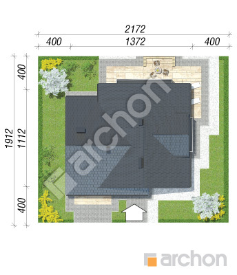 Проект дома ARCHON+ Дом в тамарисках 2 (Н) вер.2 Ситуація