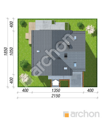 Проєкт будинку ARCHON+ Будинок в медовниках Ситуація