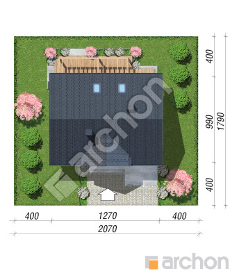 Проєкт будинку ARCHON+ Будинок в комміфорах 15 (Г) Ситуація