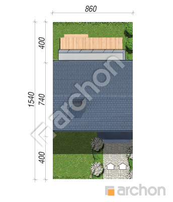 Проєкт будинку ARCHON+ Будинок в халезіях 3 (Р2С) Ситуація