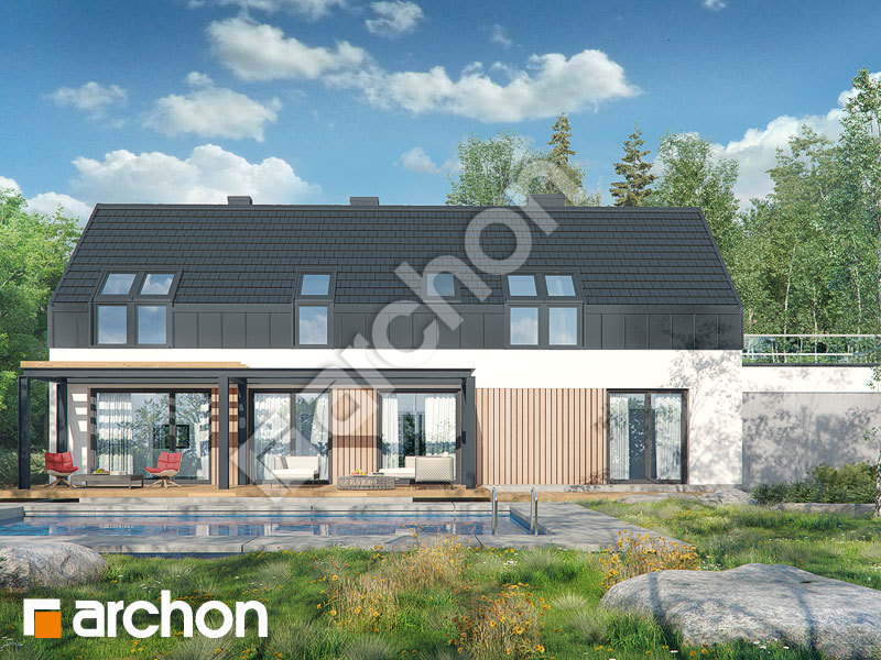 Проект будинку ARCHON+ Будинок в естрагоні 3 (Г2) Вид 1