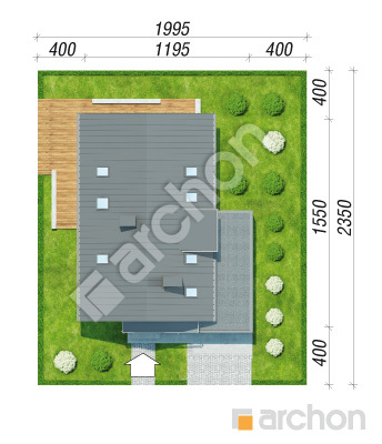 Проект дома ARCHON+ Дом под ивой 2 Ситуація