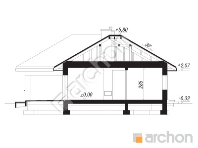 Проект дома ARCHON+ Дом в навлоциях Розріз будинку