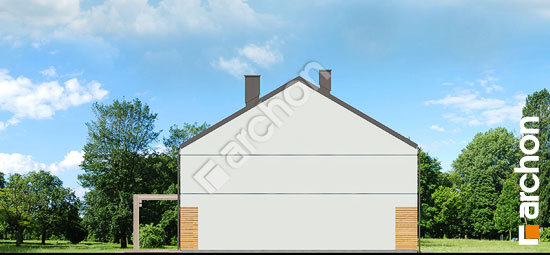 Боковой фасад Дом под гинко 12 (ГР2БА)