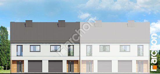 Передний фасад Дом под гинко 12 (ГР2БА)