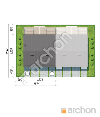 Проєкт будинку ARCHON+ Будинок під гінко 12 (ГР2БА) Ситуація