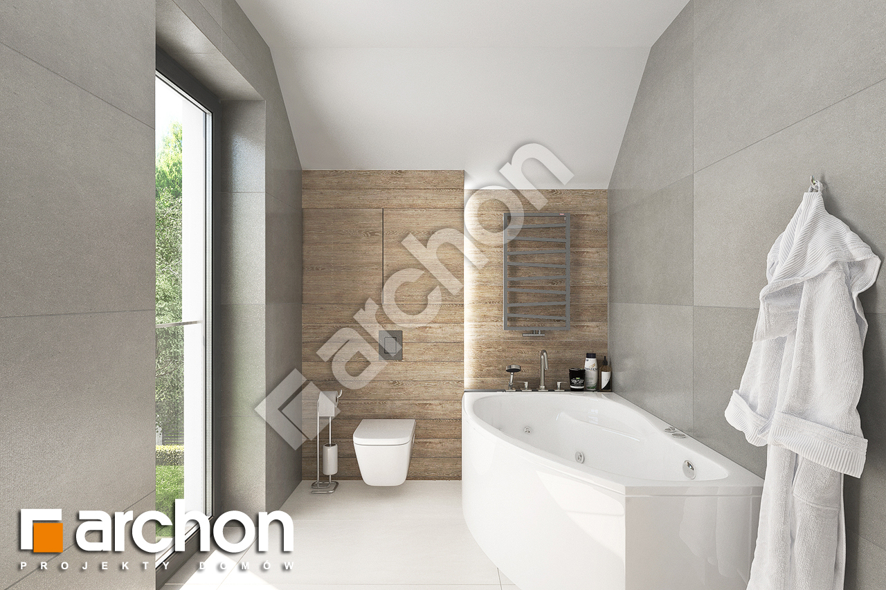 Проект будинку ARCHON+ Будинок в яскерах 4 (Г) візуалізація ванни (візуалізація 3 від 2)
