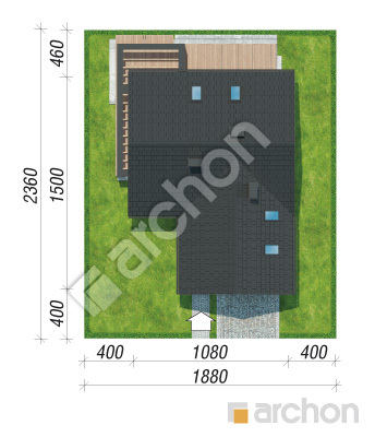 Проект дома ARCHON+ Дом в яскерах 4 (Г) Ситуація