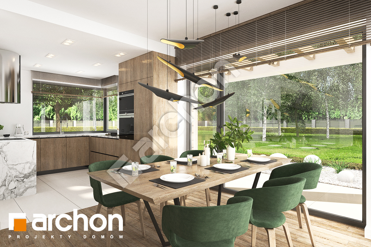 Проект будинку ARCHON+ Будинок в яскерах 4 (Г) денна зона (візуалізація 1 від 2)