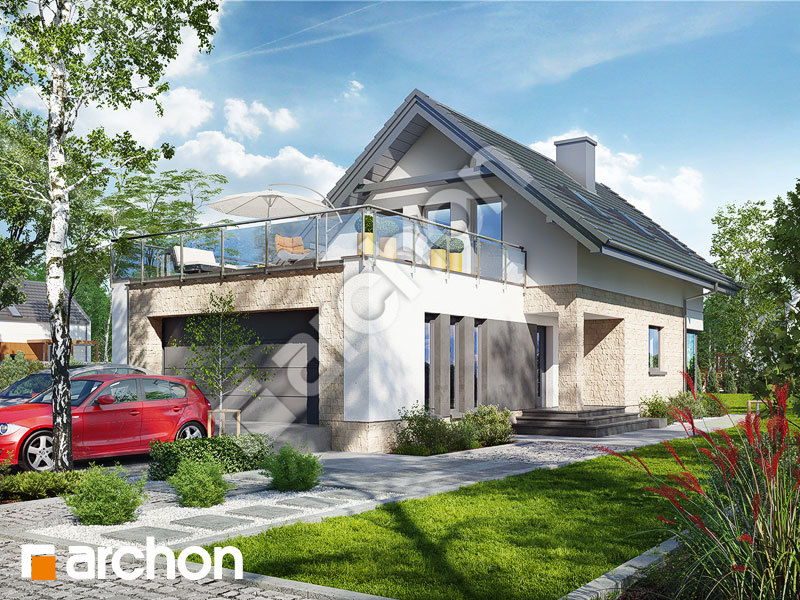Проект дома ARCHON+ Дом в цитринках (Г2)  Вид 1