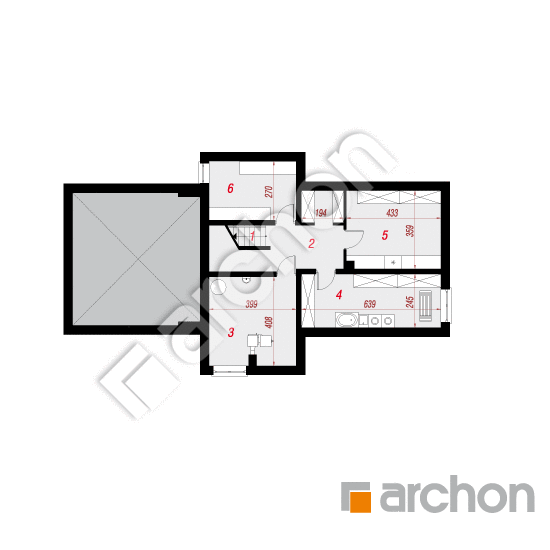 Проект дома ARCHON+ Дом в помело (П) План підвалу