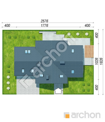 Проект дома ARCHON+ Дом в помело (П) Ситуація