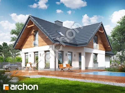 Проект будинку ARCHON+ Будинок в помело (П)  Вид 2