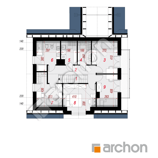 Проект будинку ARCHON+ Будинок в аурорах 21 (Г) План мансандри