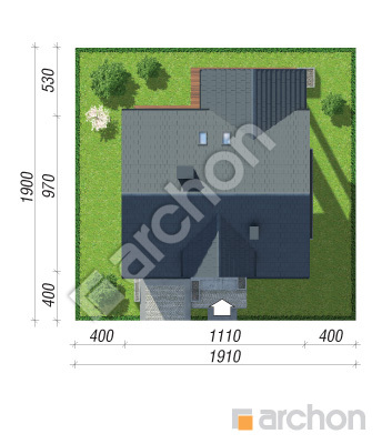 Проект дома ARCHON+ Дом в аурорах 21 (Г) Ситуація