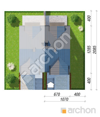 Проект дома ARCHON+ Дом под гинко 16 (ГБА) Ситуація