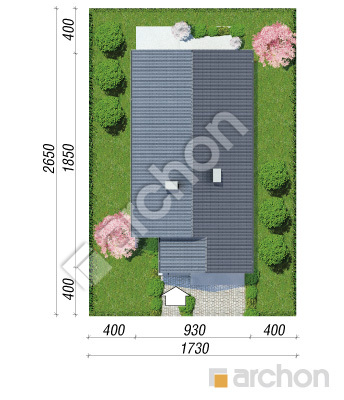 Проект дома ARCHON+ Дом в лиредах  Ситуація