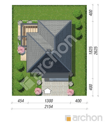 Проєкт будинку ARCHON+ Будинок в нігеллах (Г) Ситуація
