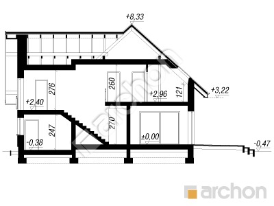 Проект дома ARCHON+ Дом в амброзиях Розріз будинку
