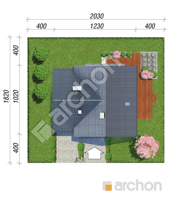 Проект дома ARCHON+ Дом в амброзиях Ситуація