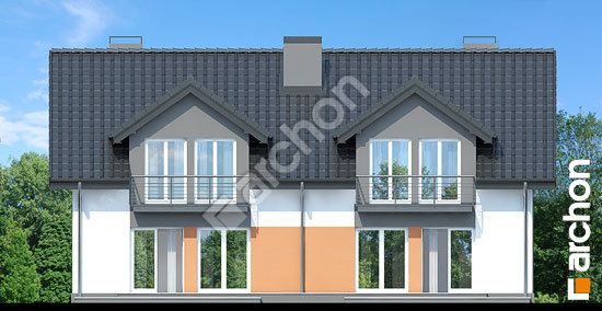 Дворовой фасад Дом в клематисах 9 (А) вер.2