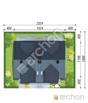 Проект дома ARCHON+ Дом в клематисах 9 (А) вер.2 Ситуація