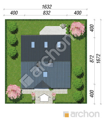 Проект дома ARCHON+ Дом миниатюрка вер. 2 Ситуація
