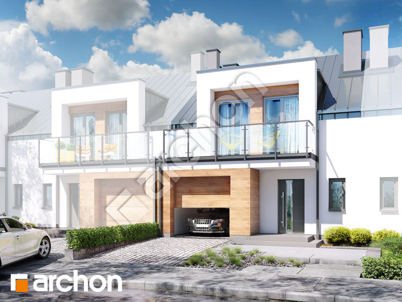 Проект будинку ARCHON+ Будинок в клематисах 25 (С) Вид 1