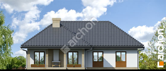 Дворовой фасад Дом в гардениях вер.2