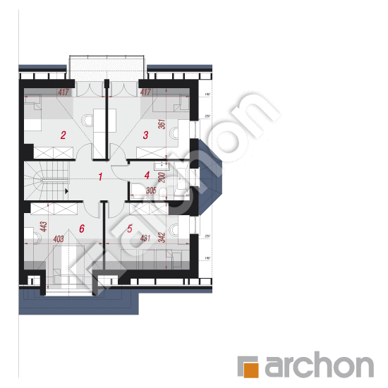 Проект будинку ARCHON+ Будинок в клематисах 4 вер. 2 План мансандри