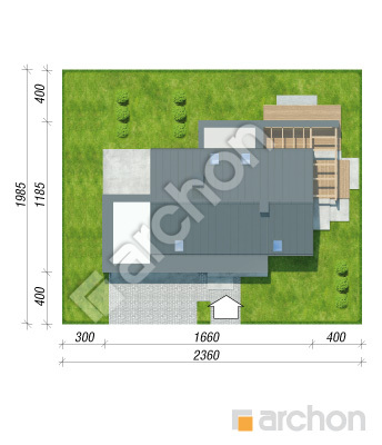 Проект дома ARCHON+ Дом в аурорах (Н) Ситуація