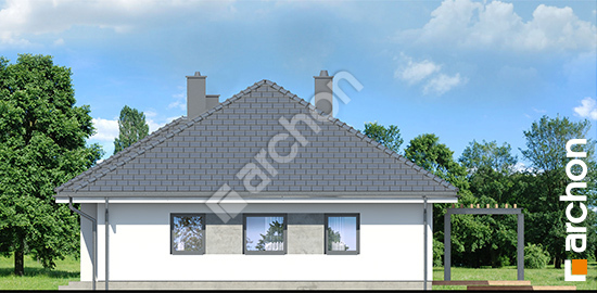 Боковой фасад Дом в герани 2 (Т)