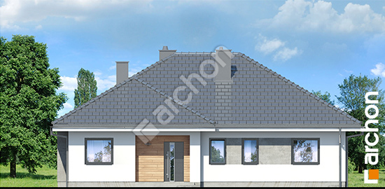 Передний фасад Дом в герани 2 (Т)